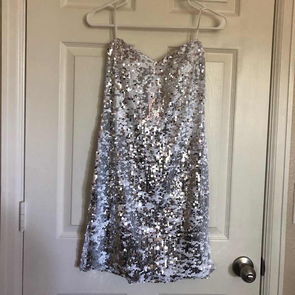 Lily Rose Strapless Sequined Minidress